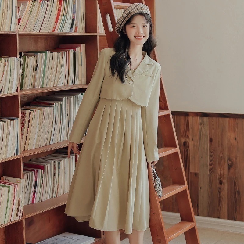 スツ/生活応援ビジネス特集 スーツ春秋女性おしゃれウエスト引き締め着痩せスーツジャケット+スカート二点セット