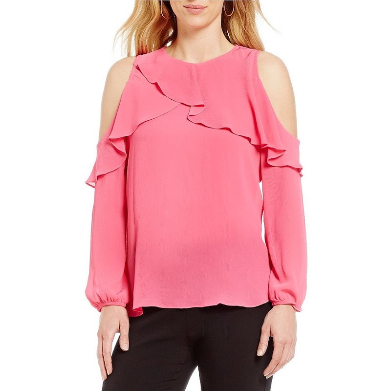 ギブソンアンドラティマー レディース トップス ブラウス・シャツ【Gibson & Latimer Woven Cold Shoulder Blouse】Pink ギブソンアンドラティマー レディース トップス ブラウス・シャツ【Gibson & Latimer Woven Cold Shoulder Blouse】Pink