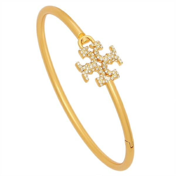 ブレスレット アクセサリー エレノア パヴェ ヒンジ カフ ゴールド ホワイト レディース TORY BURCH 143797 960