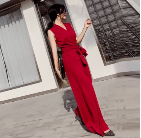 ノースリーブオールインワンパンツ ワンドパンツ ロング丈 ノースリーブ 綿 爽やか 大人スタイル 大人可愛い きれいめ シンプル カジュアル 大人 上品 おしゃれ かっこいい レトロ アジアン