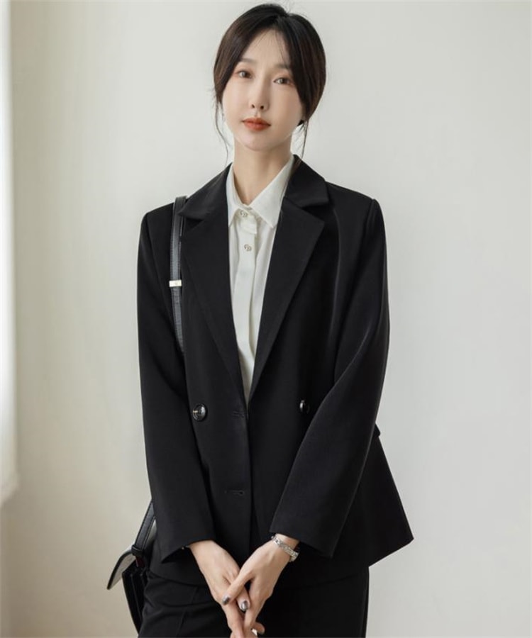 韓国ファッション ブレザー セット インタビュー プロフェッショナル フォーマル シンプル