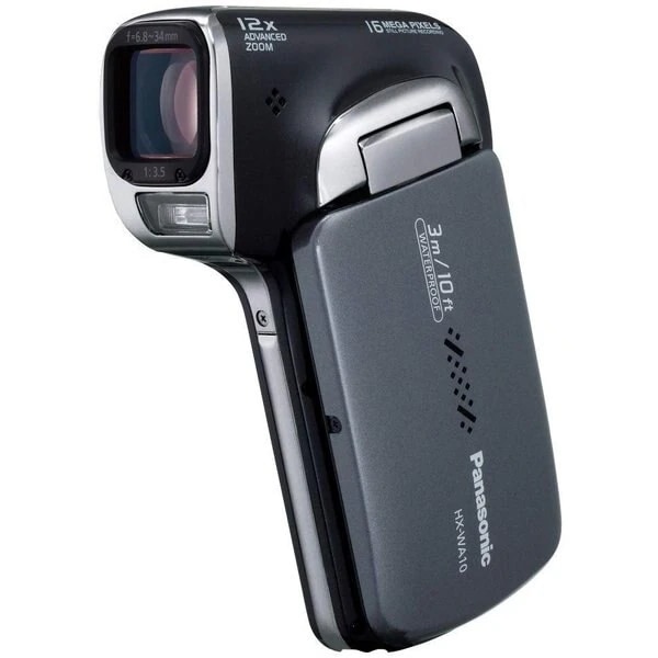 【中古】パナソニック Panasonic 防水デジタルムービーカメラHX-WA10 サンターンブラック HX-WA10-K