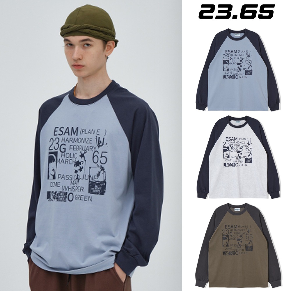 [23.65] RAGLAN LONG SLEEVE T-SHIRT