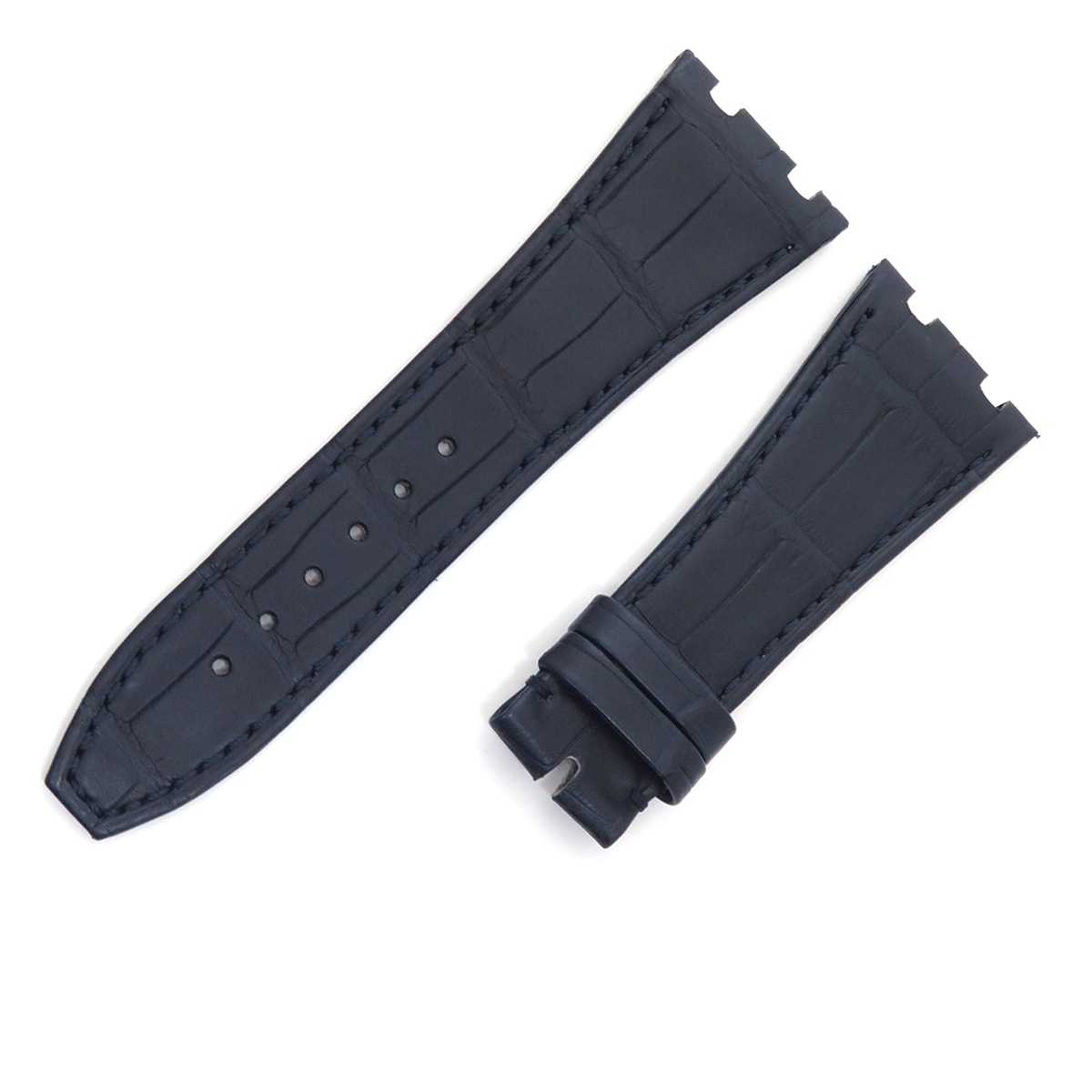 ロイヤルオーク用 クロコバンド メンズ 新品未使用 純正 替え ベルト ストラップ 26mm ネイビー 紺