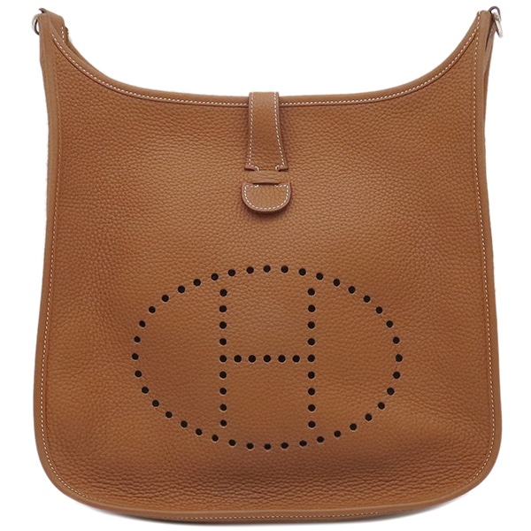 エルメス HERMES ショルダーバッグ エヴリン3 GM トリヨンクレマンス ゴールド シルバー金具 茶 B刻印（2023年製） 【箱】【中古】