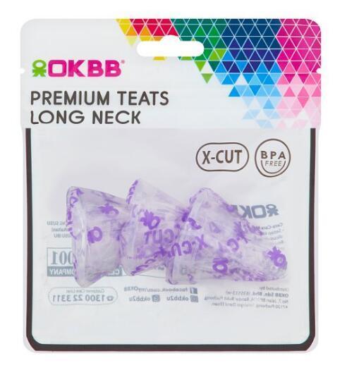 OKBB Premium Teats Long Neck X-Cut 3pcs