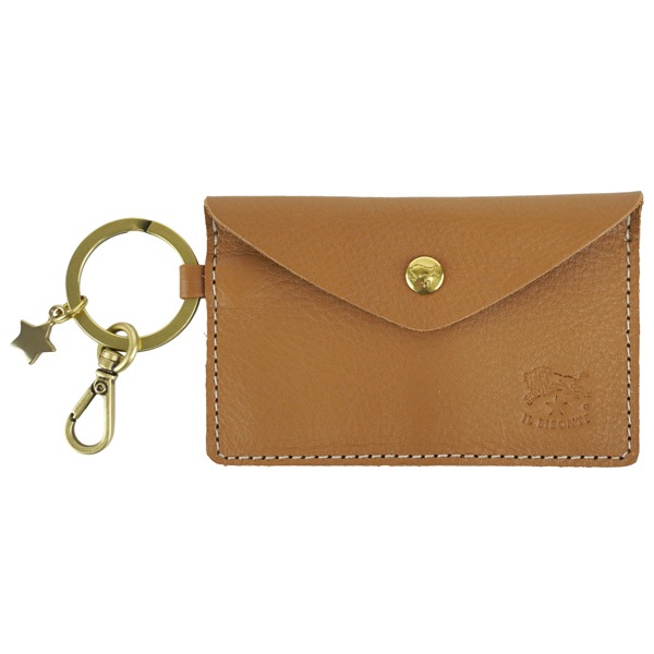 IL BISONTE イルビゾンテ KEY HOLDER キーリング付き　 カードケース　/SKH042 PV0001 BW553B/Gianduia