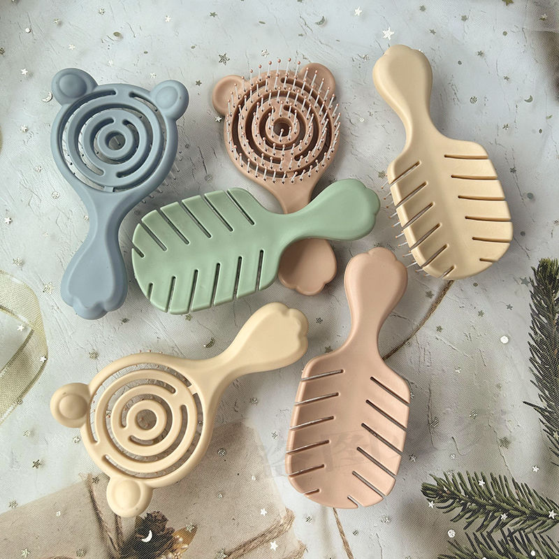 髪を引っ張らない ヘアコーム ついでに 長髪 乾湿利用可能 透かし彫り ポータブル コーム本 ミニ 2025韓国ファッション プレゼントかわいい櫛 福袋を1枚