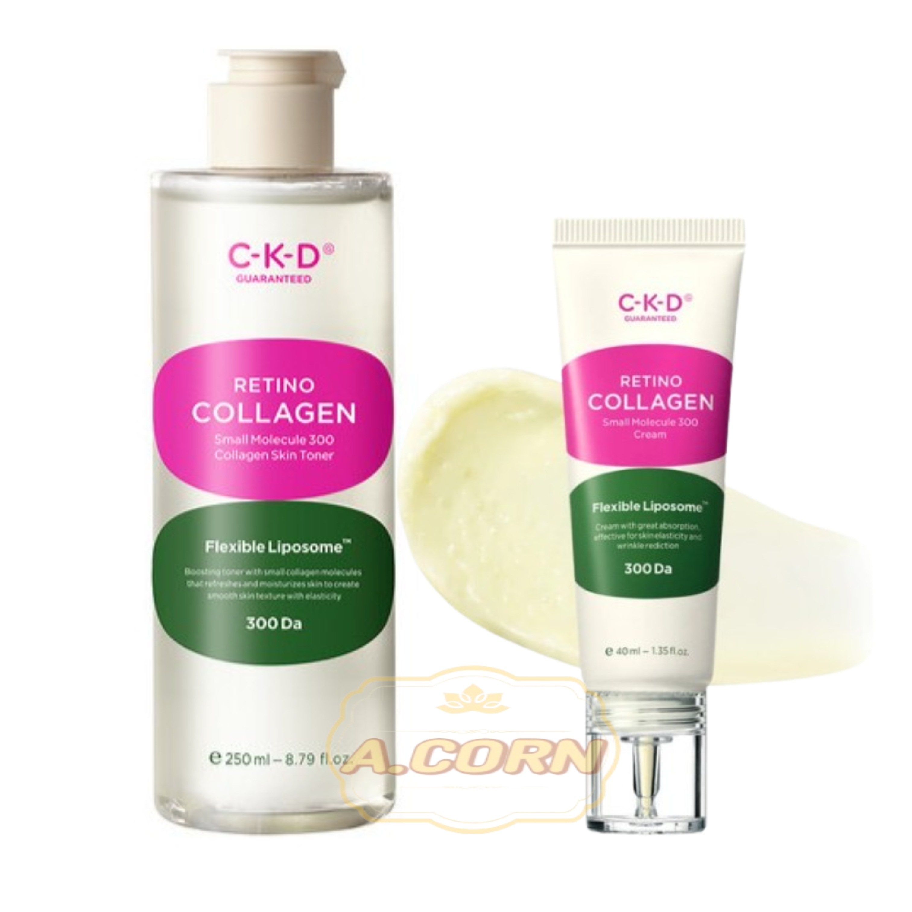 レチノコラーゲン低分子300トナー 250ml+ 低分子 300 クリーム 40ml