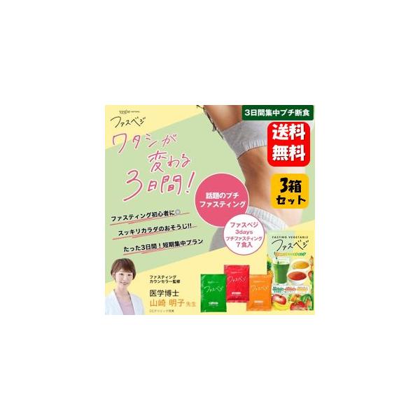 NEW ベジエ ナチュラル ファスベジ 3days 7食入３箱セット プチファスティング ファスティング 痩せる ダイエット 健康食品 プチ断食 短期 スープその他