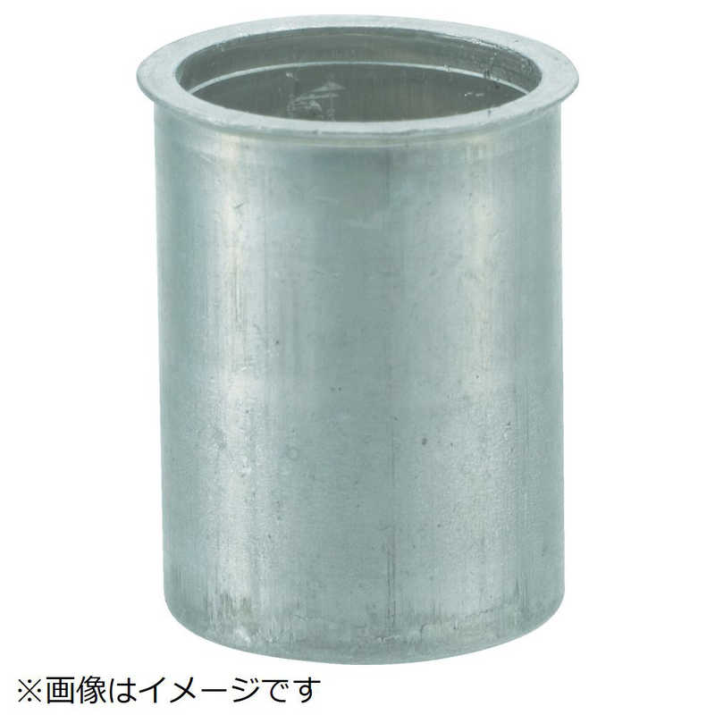トラスコ中山　クリンプナット薄頭アルミ 板厚2.5 M10X1.5 500入　TBNF10M25AC