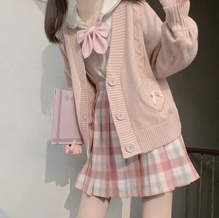 沸騰新柄追加 学生 JK制服 セーター Vネック ゆったり 無地 コットン カーディガン