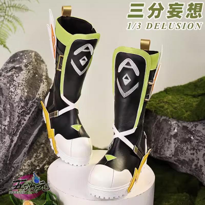 【新品販売 Q10最安値！】 ハロウィン 三分妄想　原神　コスプレ　カチーナ　靴