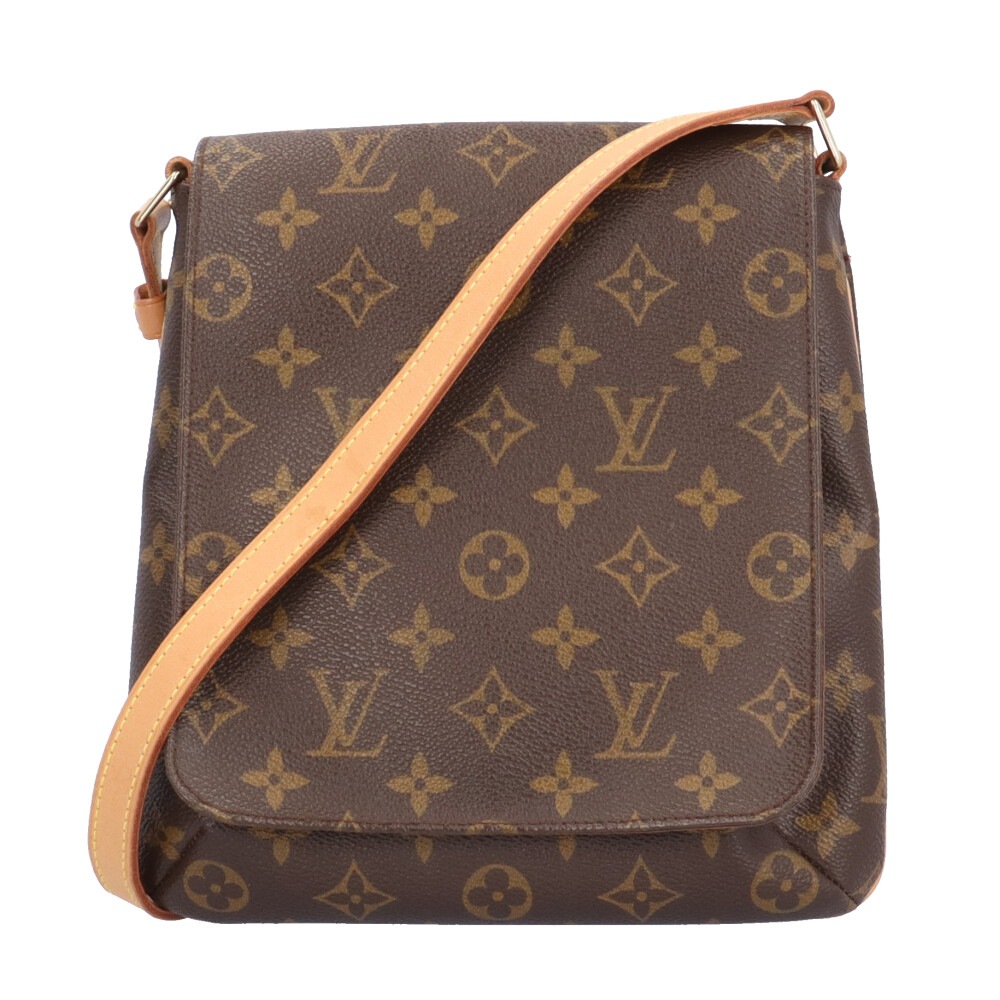 ルイヴィトン ミュゼットサルサ ショート モノグラム ショルダーバッグ モノグラムキャンバス M51258 ブラウン LOUIS VUITTON 中古