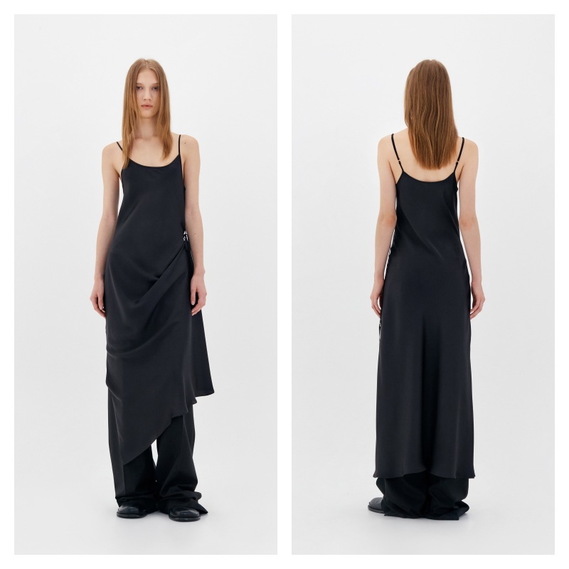 [ロウ クラシック] LOW CLASSIC STRAP SLEEVELESS DRESS☆送料込 LOW CLASSIC】 STRAP SLEEVELESS DRESS : GREY