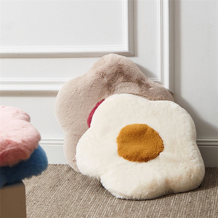 【20点セット】急速出荷ひな菊 ふわふわ フロアクッション 取り外し可能 洗える 座布団 花柄 おしゃれ まねるウサギの毛 ラウンドクッション 大きい インテリア クッション 蒲団 畳 座布団 和室