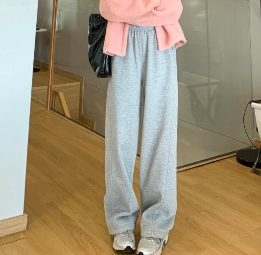レディース パンツ ボトムス ルームウェア スウェット 部屋着 ノースリーブ Vネック ストレート ストリート ウエストリボン ハイウエスト 伸縮性 大人可愛い シンプル カジュアル おしゃれ