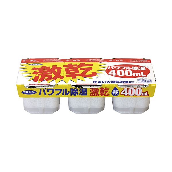 （まとめ） フマキラー 除湿剤激乾 400ml 1パック（3個） [x5セット]