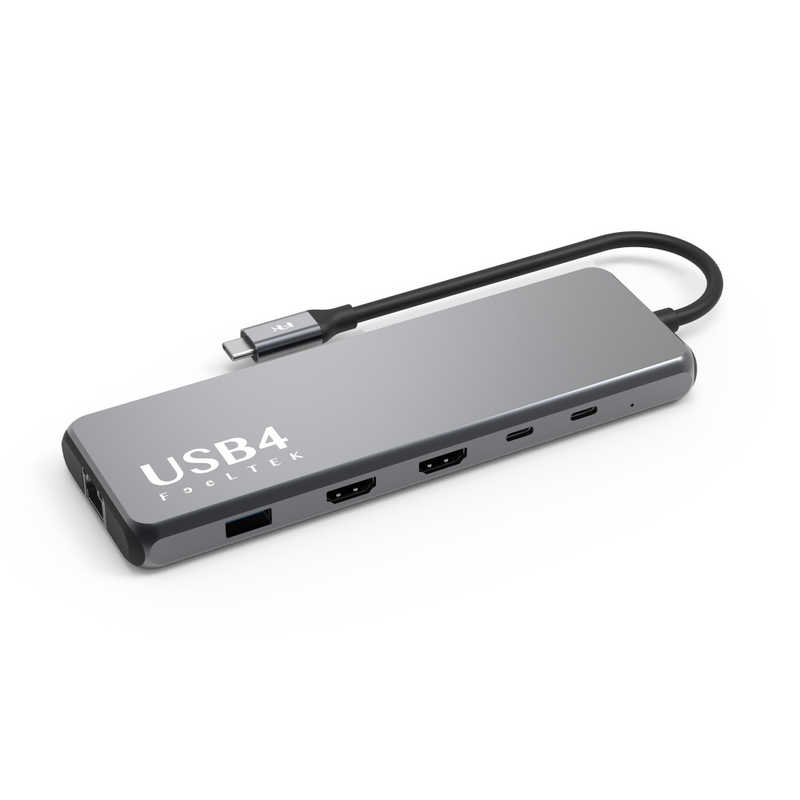 FEELTEK USB-C オスメス HDMI×2 /LAN/USB-C/USB-Ax5+USB-Cメス給電 /USB Power Delivery対応 HCM010AP2F