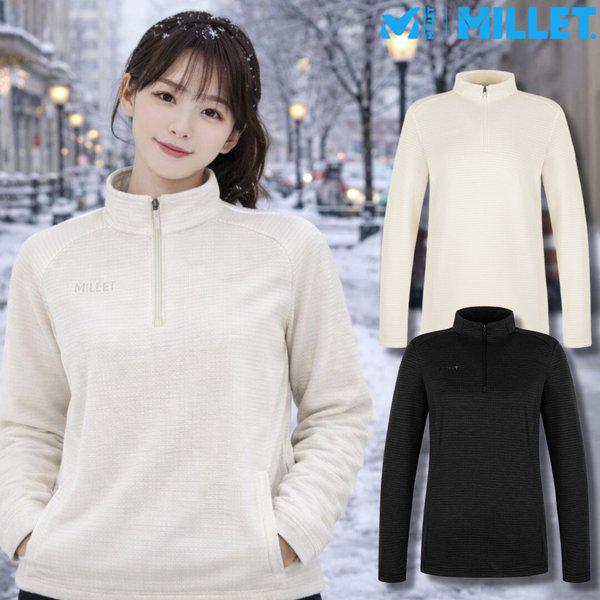 ジップアップTシャツ 女性用 機能性 起毛 保温性 アウトドア 登山 カジュアル 長袖Tシャツ