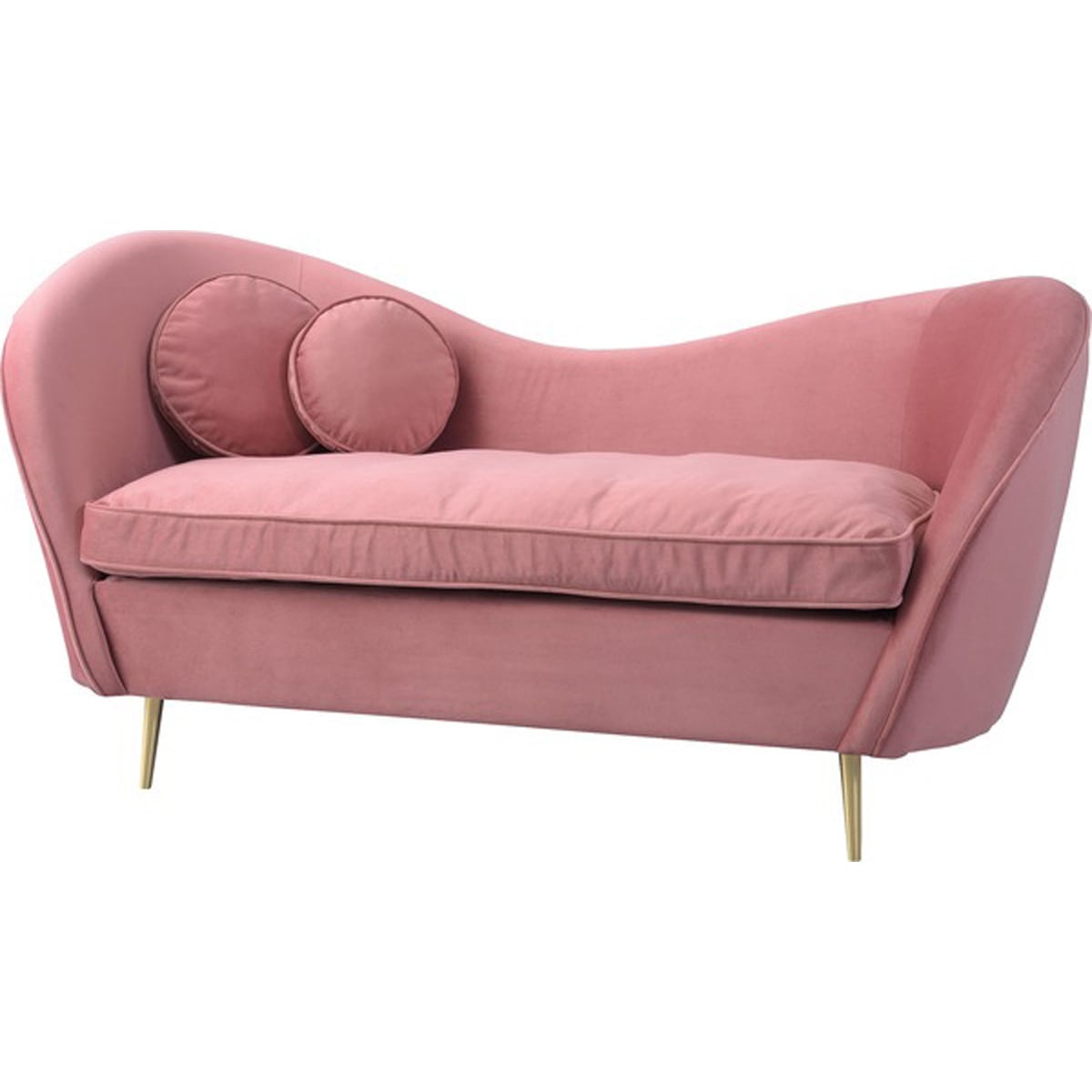 エステ ソファ2人掛 ポリエステル 木フレーム アイアン 銅メッキ クッション2個付 55,835円