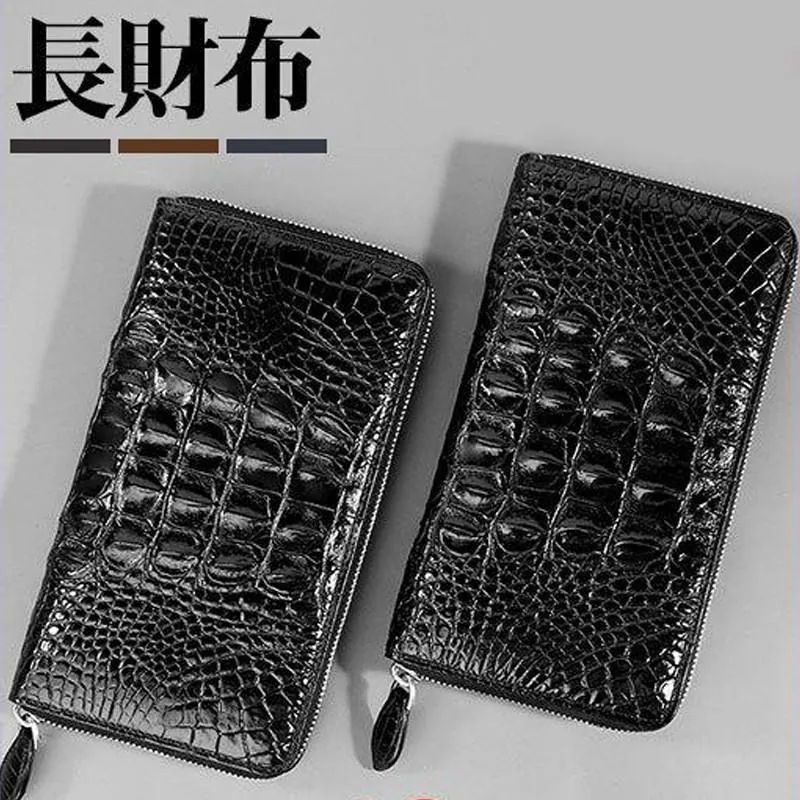 新調したい財布 クロコダイル 財布 メンズ 長財布 ウォレット 本革 ラウンドファスナー ワニ ロングウォレット 高級 大容量 小銭入れ 多機能 春財布 福財布 福袋
