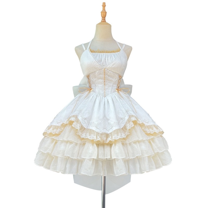 ドリームダンスのエレガントなスリムバレエ風ワンピース ロリータワンピース
