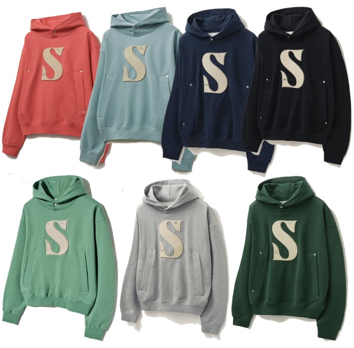 [ Rivet Applique Pocket Logo ] Hoodie