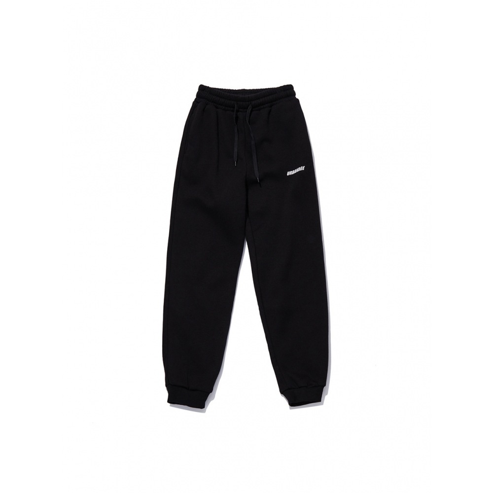 URBANAGEベーシックジョガートレーニングパンツ（起毛裏地）ブラック