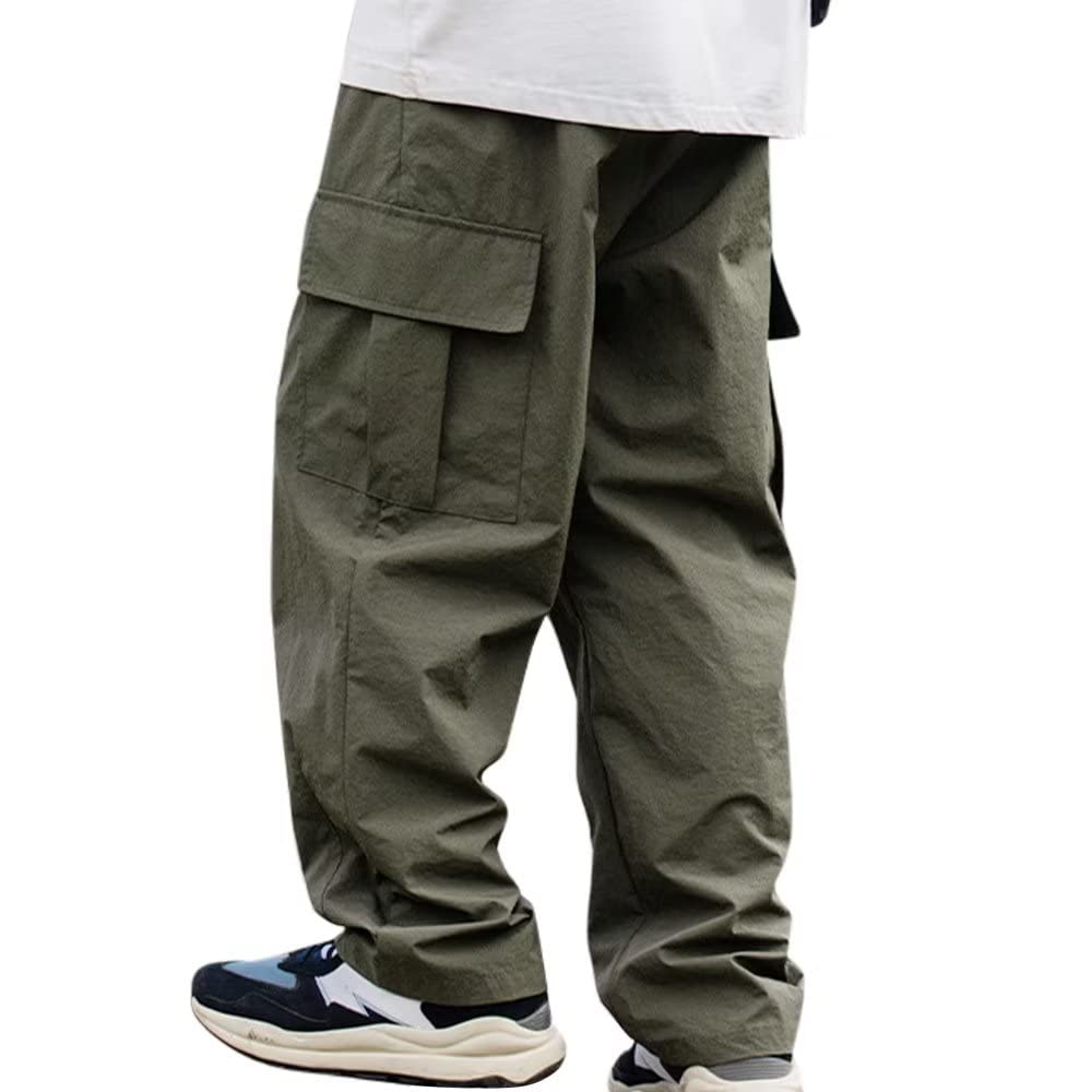 [YIMANIE] ワイド カーゴパンツ メンズ 大きいサイズ ワイドカーゴ ゆったり パンツ ストリート カジュアル サルエルパンツ ワイドパンツ リラックスパンツ 韓国 春服 メンズ 秋服 調整紐 5,444円