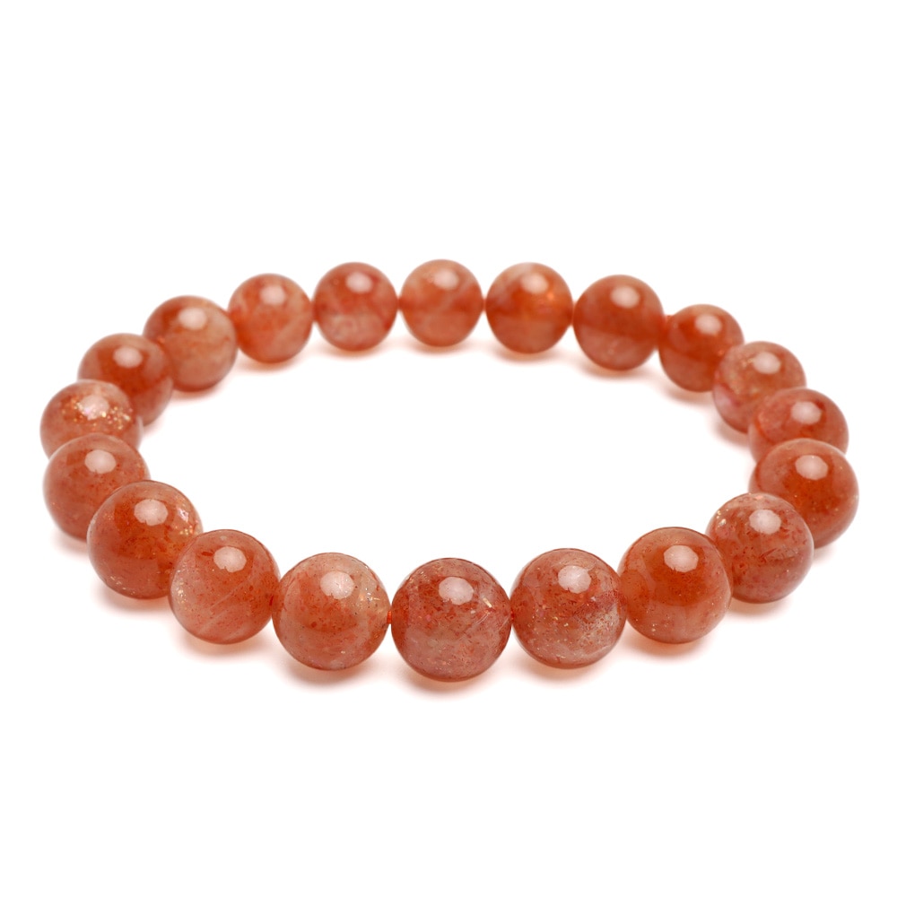 天然サンストーンブレスレット 10mm [b866-10mm]