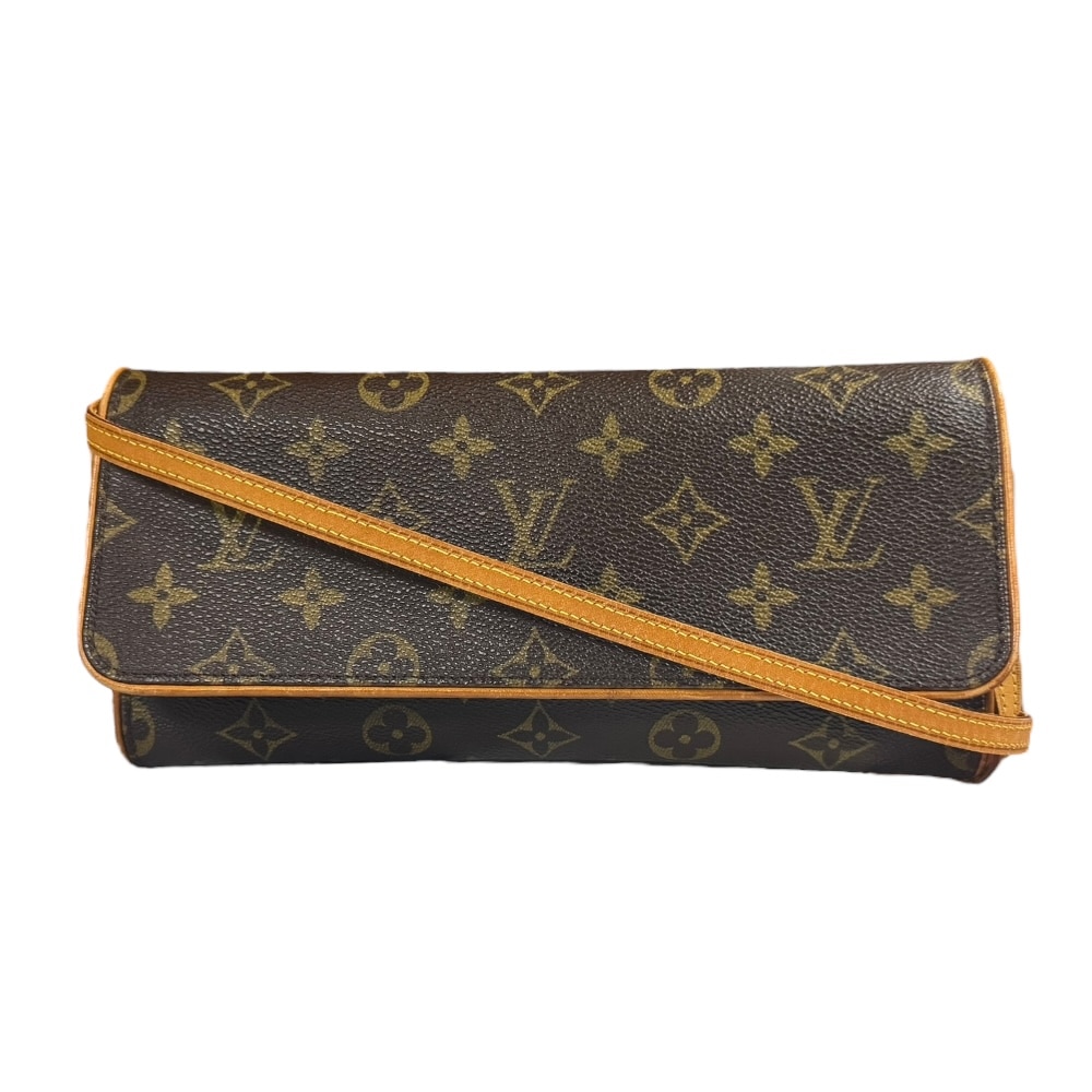 ルイヴィトン ポシェット ツインGM モノグラム ショルダーバッグ モノグラムキャンバス M51852 ブラウン LOUIS VUITTON 中古ショルダーバッグ