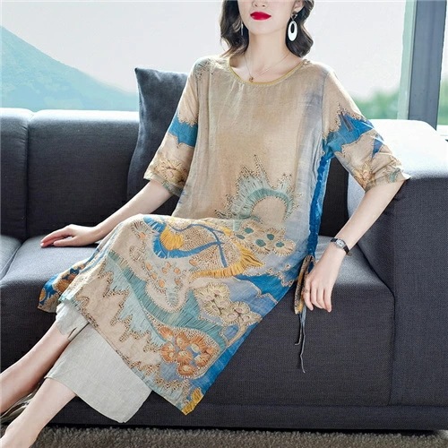 ワンピース レディース 半袖 春秋 夏 ワンピ ロングワンピース ロング シンプル 着痩せ きれいめ マキシ丈ワンピース 20代 30代 40代 50代 体型カバー 母の日 上下セット