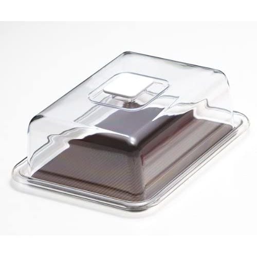 （まとめ買い）MT-1152 クリアラブリーハット角ケーキ 中 ブラウン [x3]