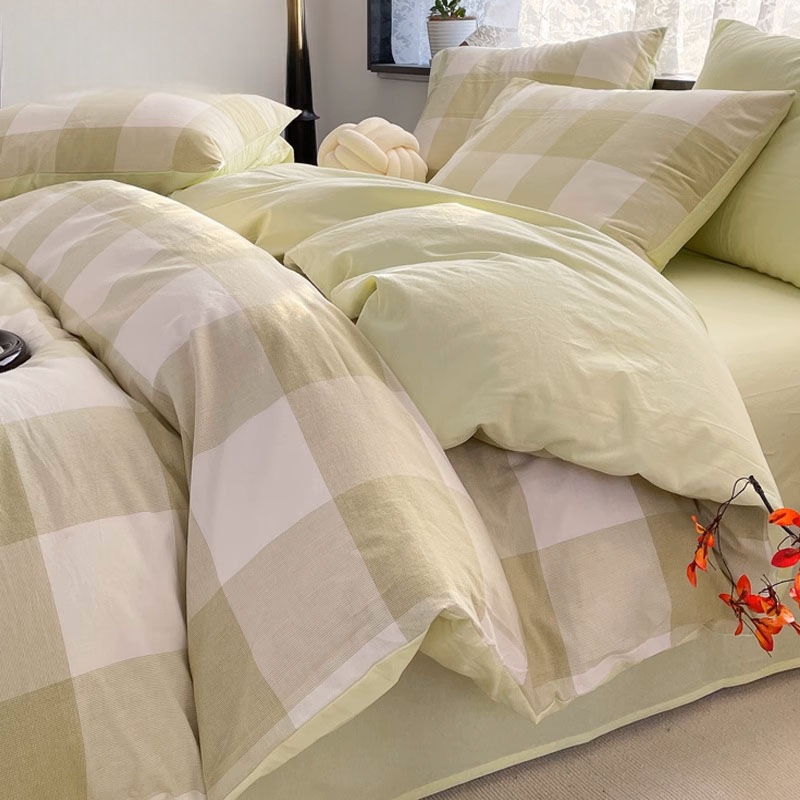 全綿水洗綿ベッドに純綿シーツ4枚セット学生寮にベッド笠ベッド3枚セット