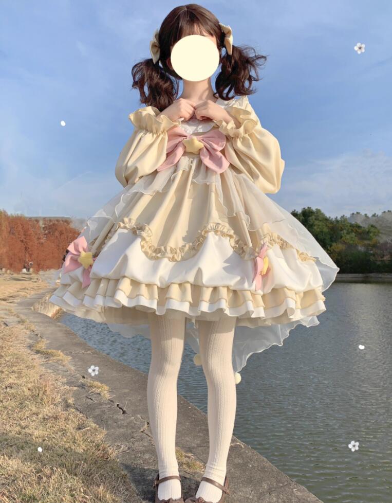 43【新作登場 最安値】 ロリータ ワンピース　JSK ゴスロリ コスプレ メイド服 コスチューム 文化祭 学園祭 衣装 仮装 ハロウィン おすすめ 可愛い ドレス　日常　写真　舞台　花