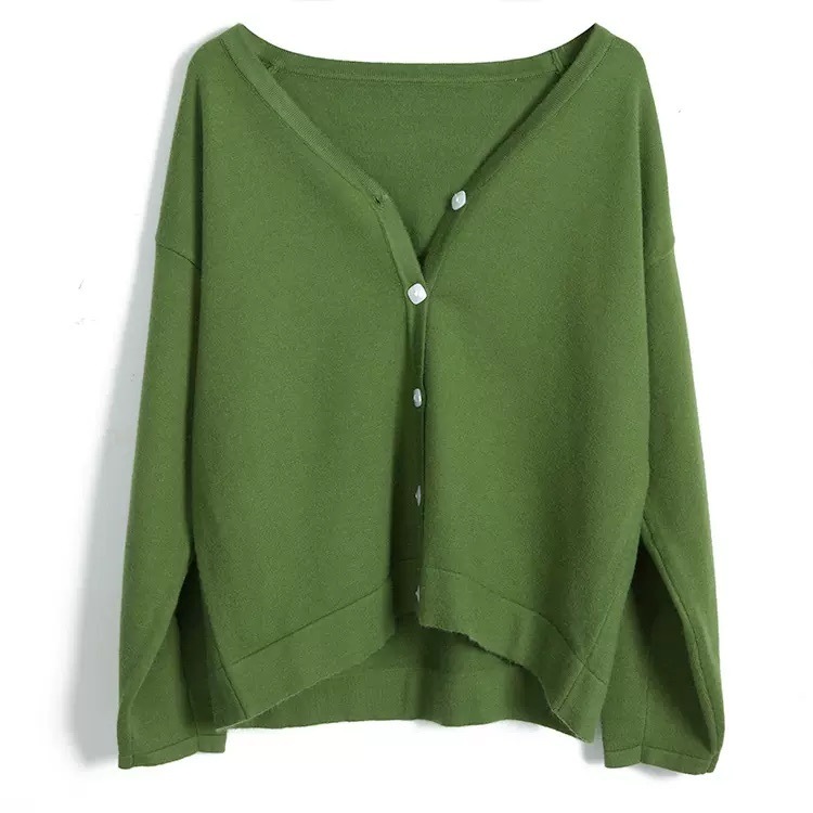 カーディガン レディース トップス ニット 長袖 Vネック ボタン 前開き ルーズ 大人可愛い きれいめ シンプル 上品 お洒落 かっこいい レトロ 無地 オルチャン 20代 デート 普段使い 春