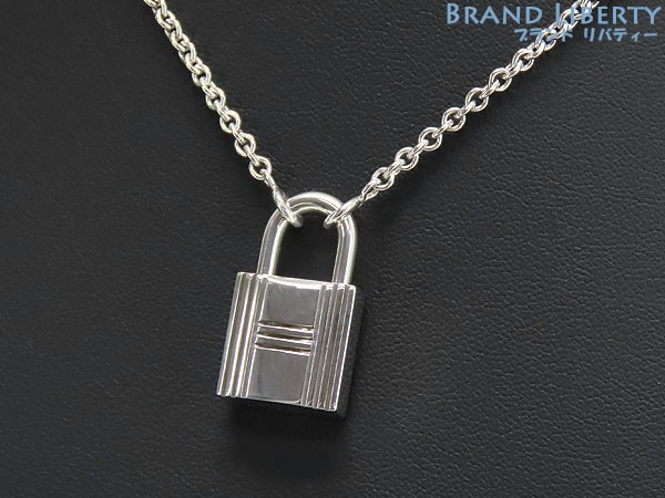 磨き済超美品エルメスカデナモチーフケリーシルバーネックレスペンダントチョーカーペンダントトップシルバー925103135B