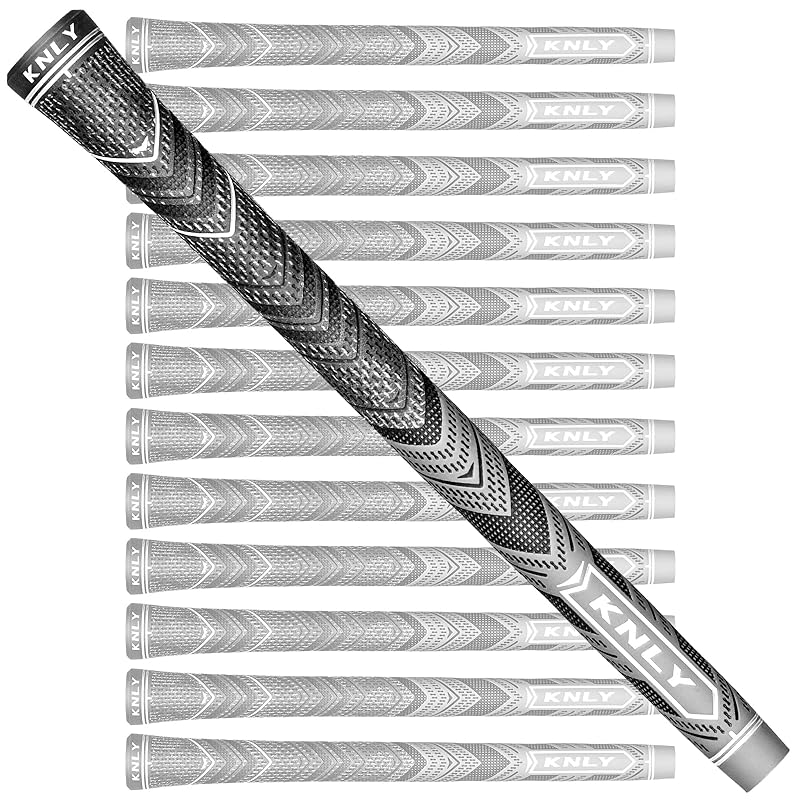 KNLY Mate Proゴルフクリップ13セットはマルチ全天候標準/中型混合のゴルフクラブグリップであり5色から選択できます (標準, 灰色)