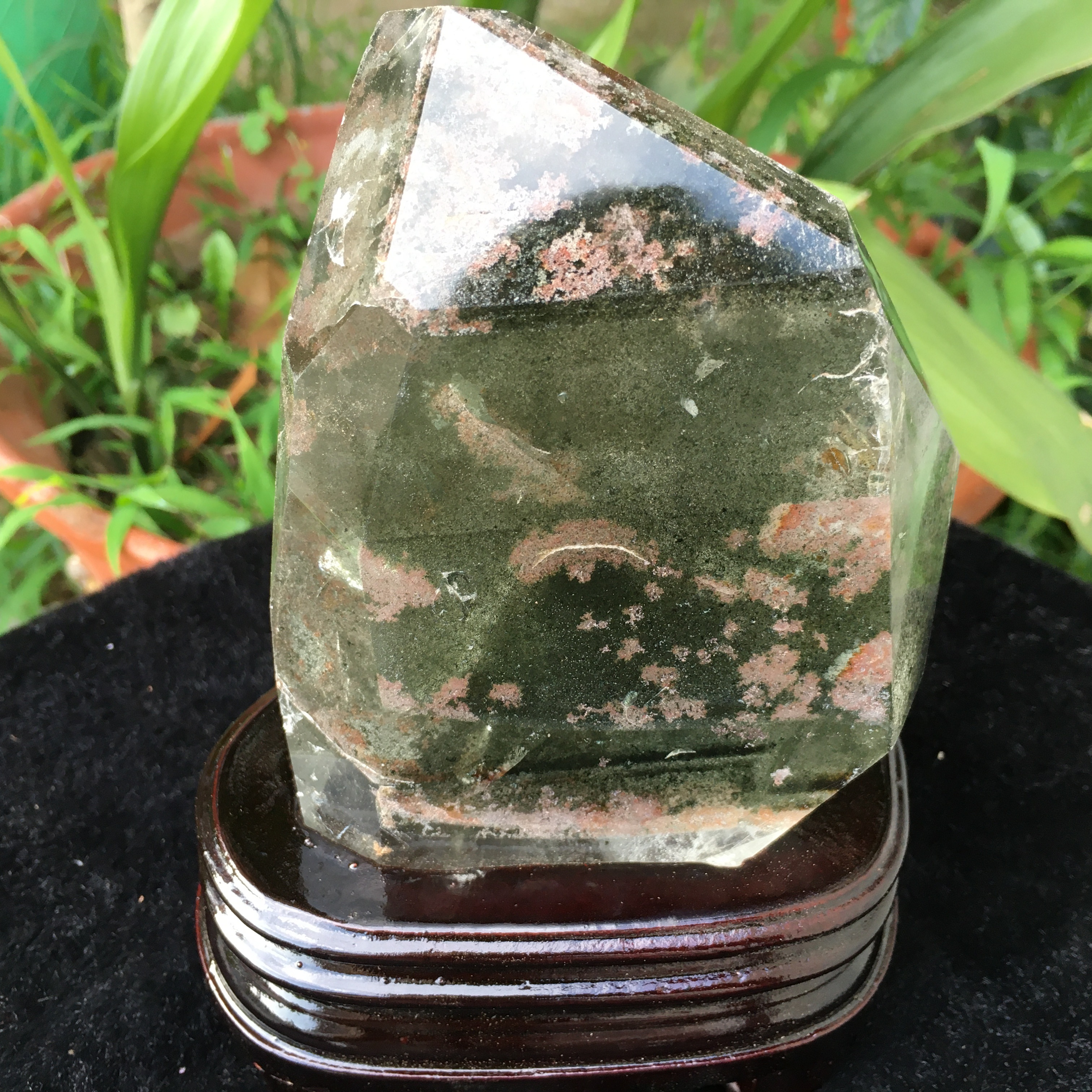 绿幽灵水晶，天然水晶，1160g