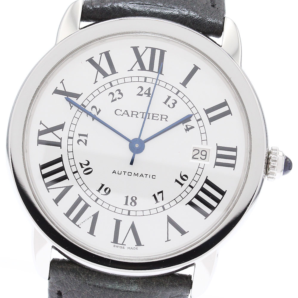 カルティエ CARTIER W6701010 ロンドソロXL デイト 自動巻き メンズ 良品 _869294【中古】