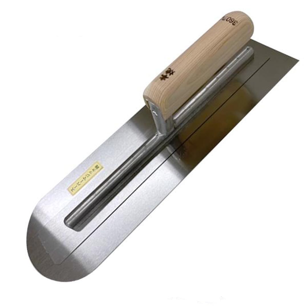 SHIBASHO 本焼 スーパーマジック鏝 先丸 0.3 360mm 左官用 モルタル鏝 土間鏝 1個 HONYAKISUPERMAGICSAKIMARU03x360