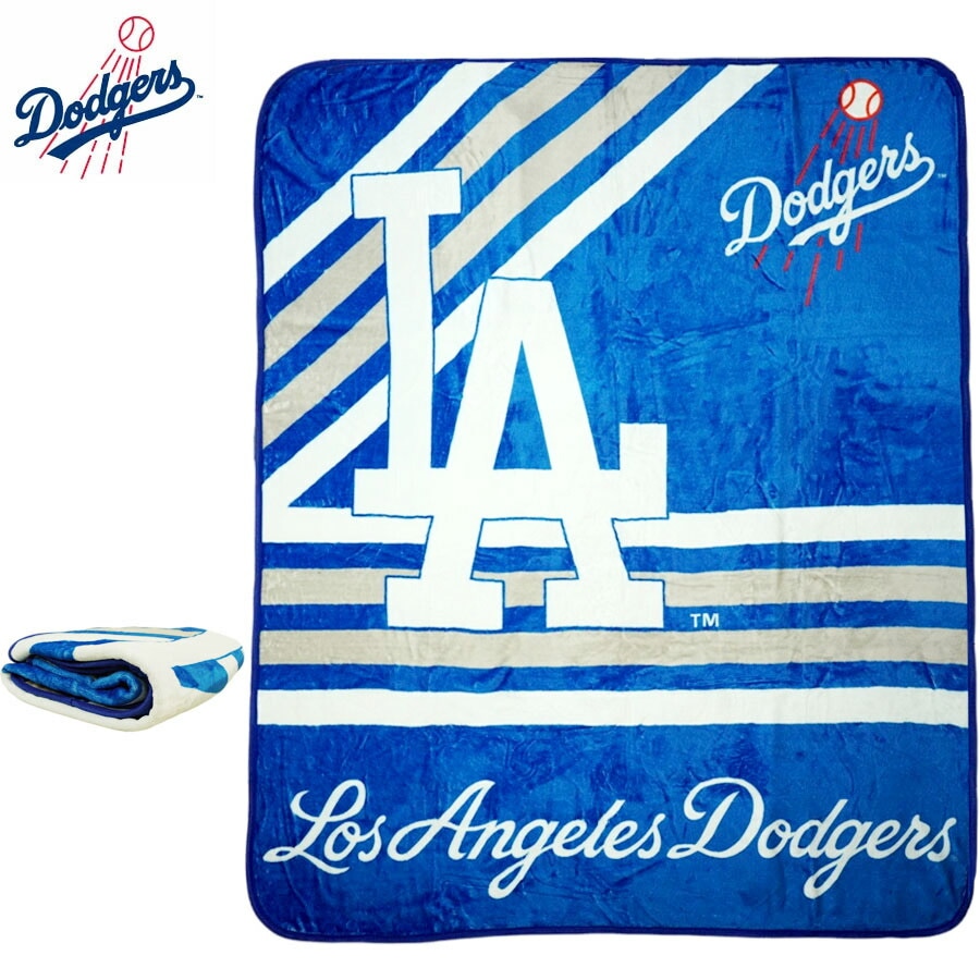 ロサンゼルス ドジャース公式グッズブランケット 大判 毛布 大き目 127x152cmLOGOBRANDS LA DODGERS RASCHEL THROW 50X60INCH