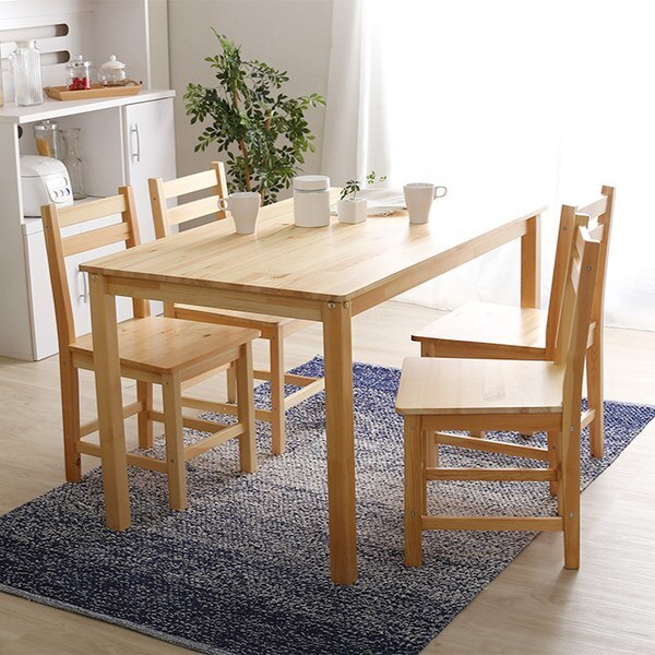 ダイニングセット 5点セット テーブル チェア 4脚 木製 天然木 ダイニングテーブル