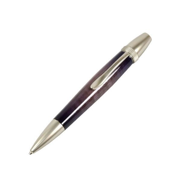 キャンディカラー ボールペン/文房具 (Purple カーリーメイプル) パーカータイプ 芯：0.7mm 日本製 文具 『Air Brush Wood Pen』