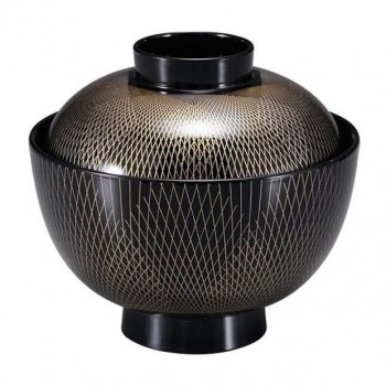 （食洗機対応）和越前椀　金武蔵野（内黒）　70000570