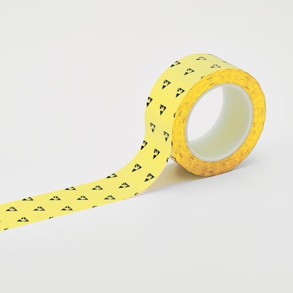 クリーンルーム用ラインテープ（帯電防止タイプ） HCPAS-50Y カラー：黄 50mm幅