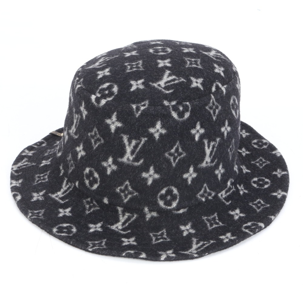 極美品 モノグラム ボブ キャリーオン バケット 帽子 ブラック ファッション M76742 ハット メンズ レディース RUE CQ1-3 中古 38,805円