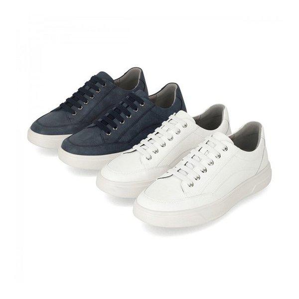 [幸福デパート]男性牛革ステッチポイントスニーカー4cm LCMS63