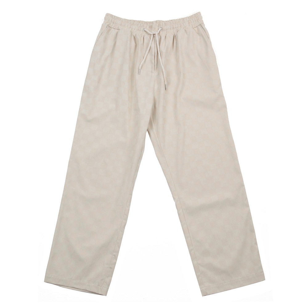 IVORY CHESS WIDE PANTS